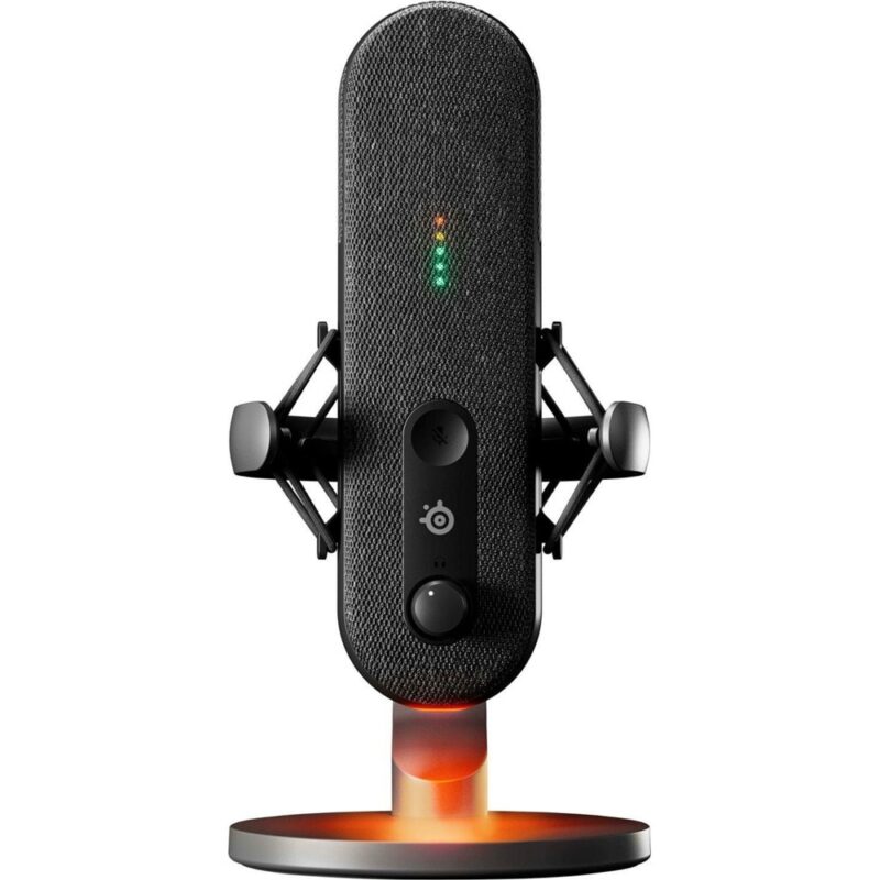 Микрофон SteelSeries Alias 61601, предназначен за гейминг и стрийминг, кондензаторен, 50 Hz – 20 kHz, USB-C, AUX, черен Намаления и отстъпки ЧеренПетък 3