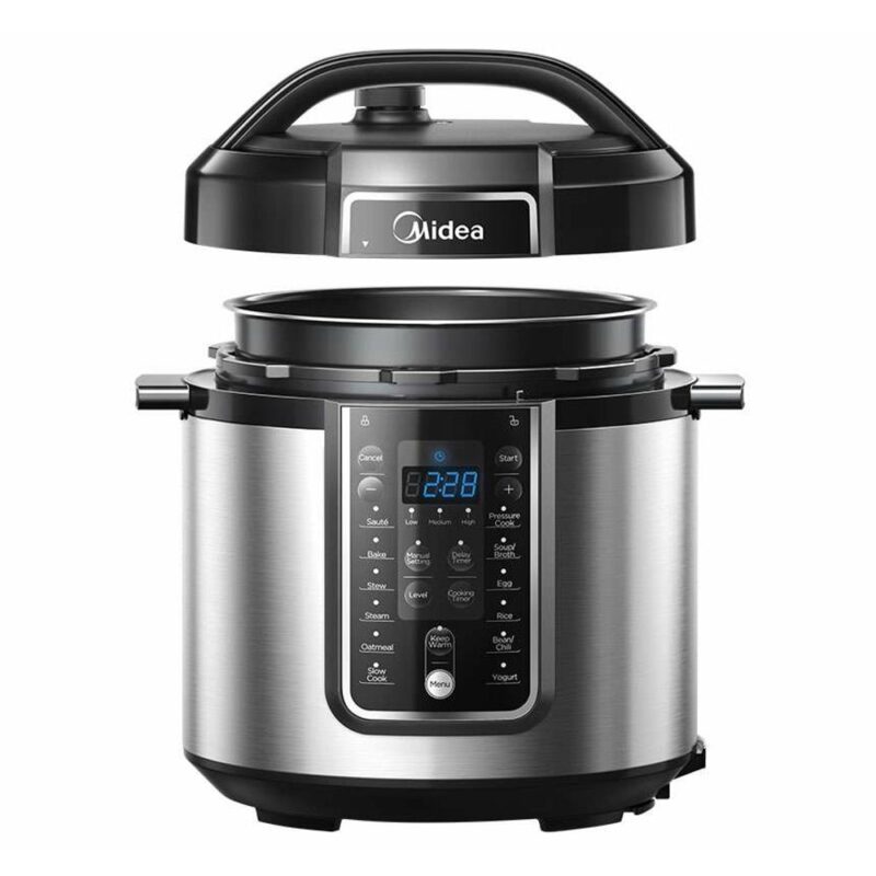 Мултифункционален уред за готвене Midea MY-CS6037WPB, 5.7l вместимост, 8 програми, LED дисплей, 1000W, инокс Намаления и отстъпки ЧеренПетък 2