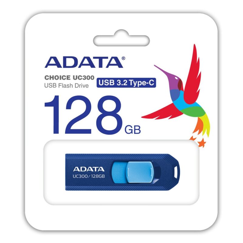 Памет 128GB USB Flash Drive, A-Data UC300, USB 3.2 Gen 1 Type-C, синя Намаления и отстъпки ЧеренПетък 3