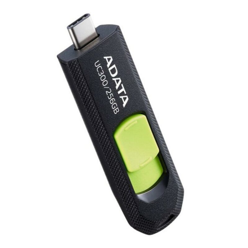 Памет 256GB USB Flash Drive, A-Data UC300, USB 3.2 Gen 1 Type-C, черно-зелена Намаления и отстъпки ЧеренПетък 3
