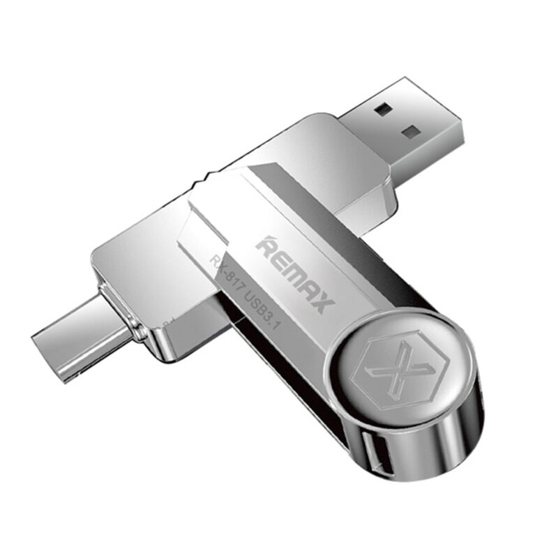 Памет, 64GB, USB Flash Drive Remax RX-817 USB 3.1, сребрист Намаления и отстъпки ЧеренПетък 3