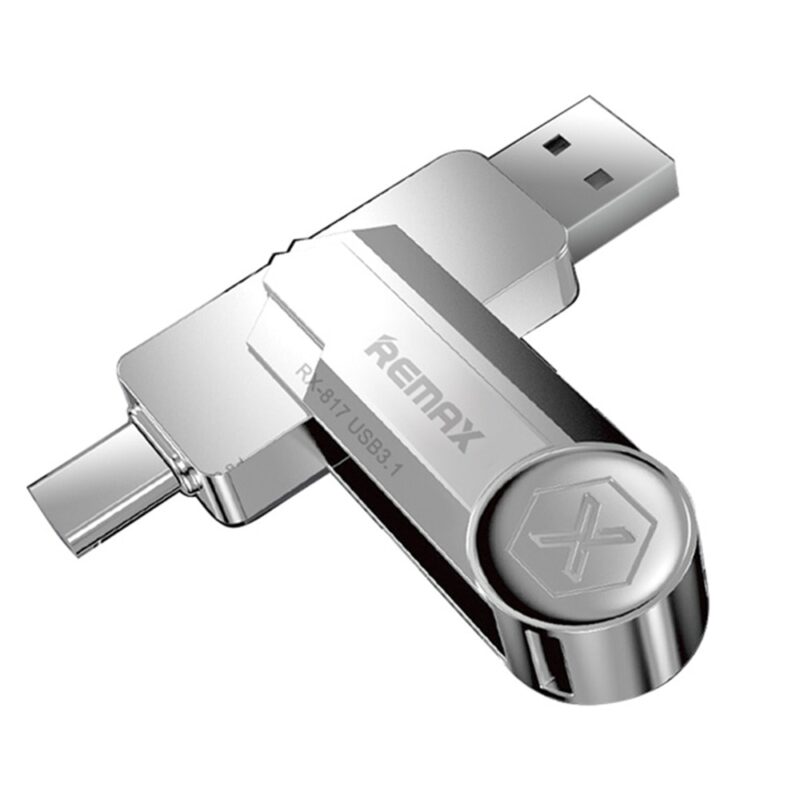 Памет 64GB USB Flash Drive, Remax RX-817, USB 3.1, сребрист Намаления и отстъпки ЧеренПетък 3