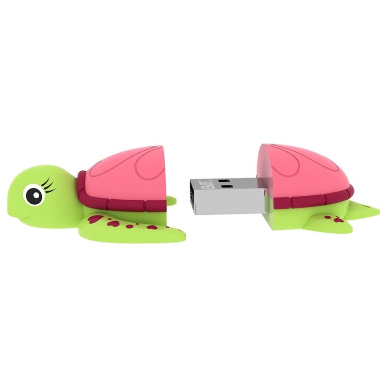 Памет 16GB USB Flash Drive, Emtec M335 Lady Turtle, USB 2.0, зелена Намаления и отстъпки ЧеренПетък 3