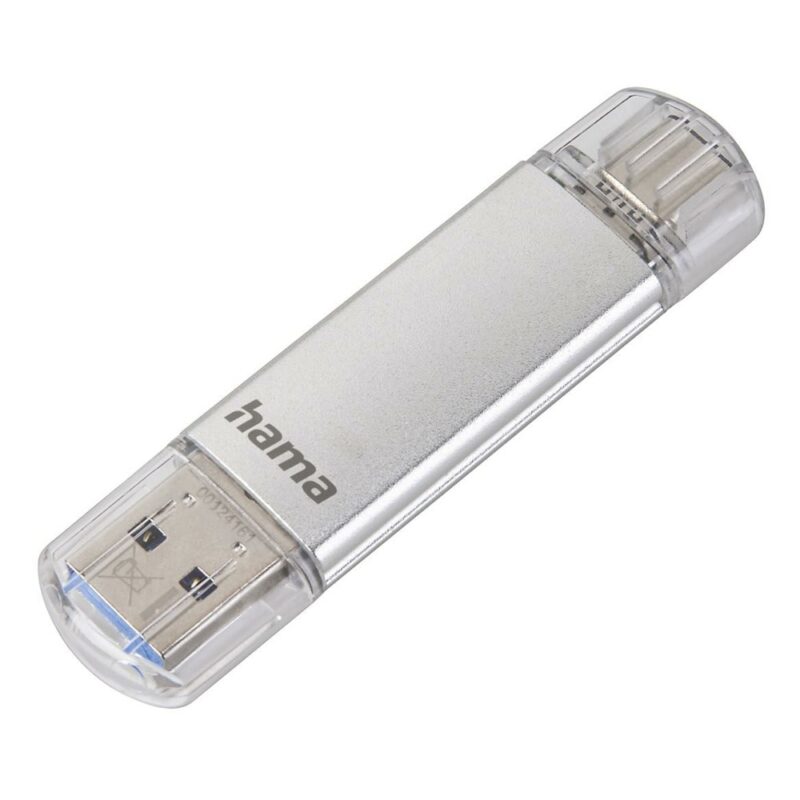 Памет 32GB USB Flash Drive, Hama C-Laeta, USB 3.1 Type-A/C, сребриста Намаления и отстъпки ЧеренПетък 3