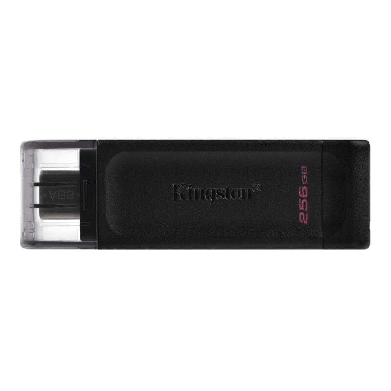 Памет 256GB USB Flash Drive, Kingston DataTraveler 70, USB 3.2 Type C, черна Намаления и отстъпки ЧеренПетък 2