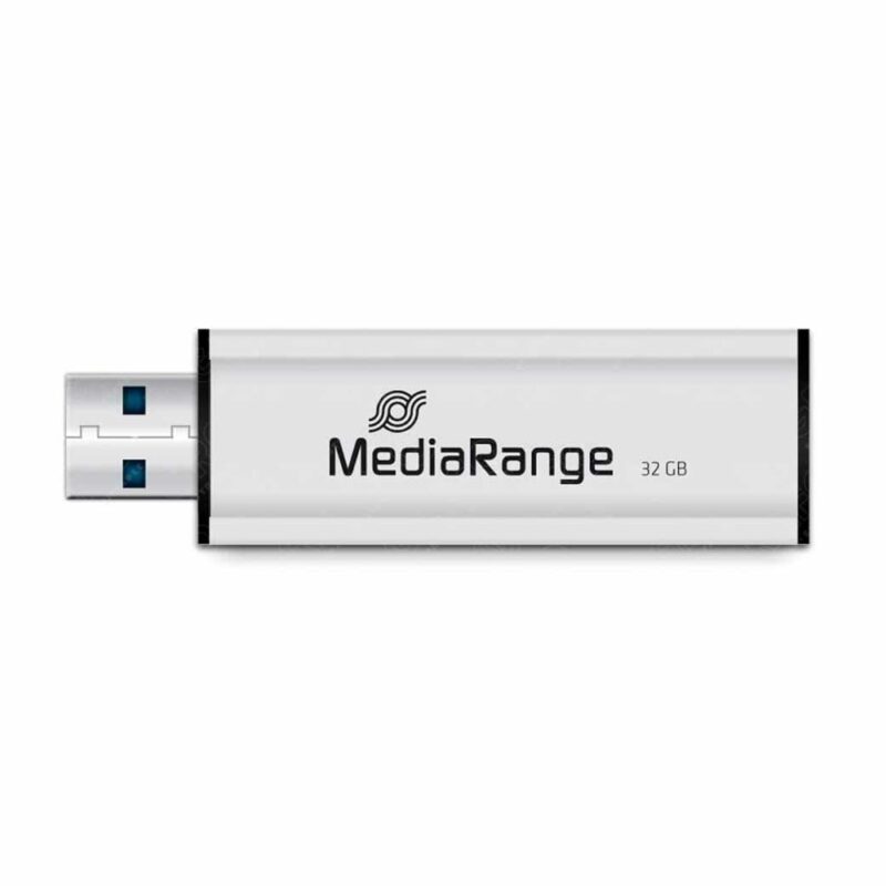 Памет 32GB USB Flash Drive, MediaRange MR916, USB 3.0, сребриста Намаления и отстъпки ЧеренПетък 3