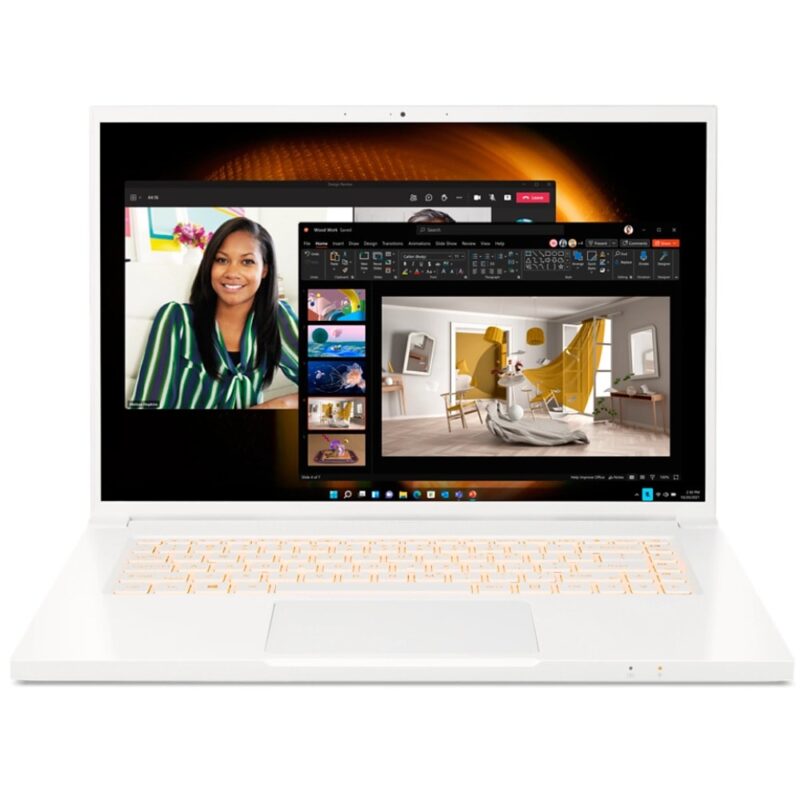 Лаптоп Acer ConceptD 3 CN316-73G-795U (NX.C6TEX.007)(бял), осемядрен Intel Core i7-11800H 2.3/4.6GHz, 16″ (40.64cm) WUXGA IPS Anti-Glare дисплей & GF RTX 3050 Ti 4GB, (HDMI), 16GB DDR4, 1TB SSD NVMe, 2x USB 3.2 Gen 2 Type-A … Намаления и отстъпки ЧеренПетък 3