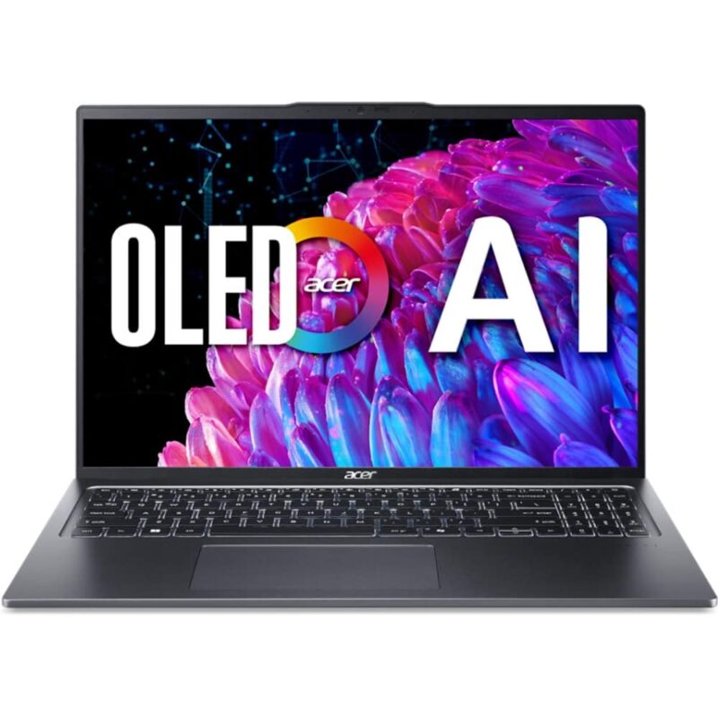 Лаптоп Acer Swift Go 16 SFG16-72-7964 (NX.KX4EX.002)(сив), шестнадесетядрен Intel Core Ultra 7 155H 1.4/4.8GHz, 16″ (40.64cm) WQXGA+ OLED Glare 120Hz дисплей, (HDMI), 32GB LPDDR5X, 1TB SSD NVMe, 2x Thunderbolt 4 … Намаления и отстъпки ЧеренПетък 3