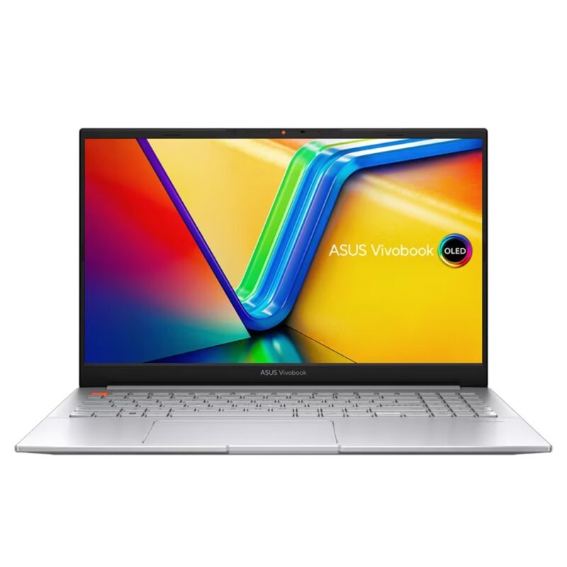 Лаптоп Asus Vivobook Pro 15 K6502VU-MA731X (90NB1132-M00400)(сребрист), четиринадесетядрен Intel Core i7-13700H 2.4/5.0GHz, 15.6″ (39.62cm) 2.8K OLED дисплей, GF RTX 4050 6GB, (HDMI), 16GB DDR5, 1TB SSD NVMe, 1x … Намаления и отстъпки ЧеренПетък 3