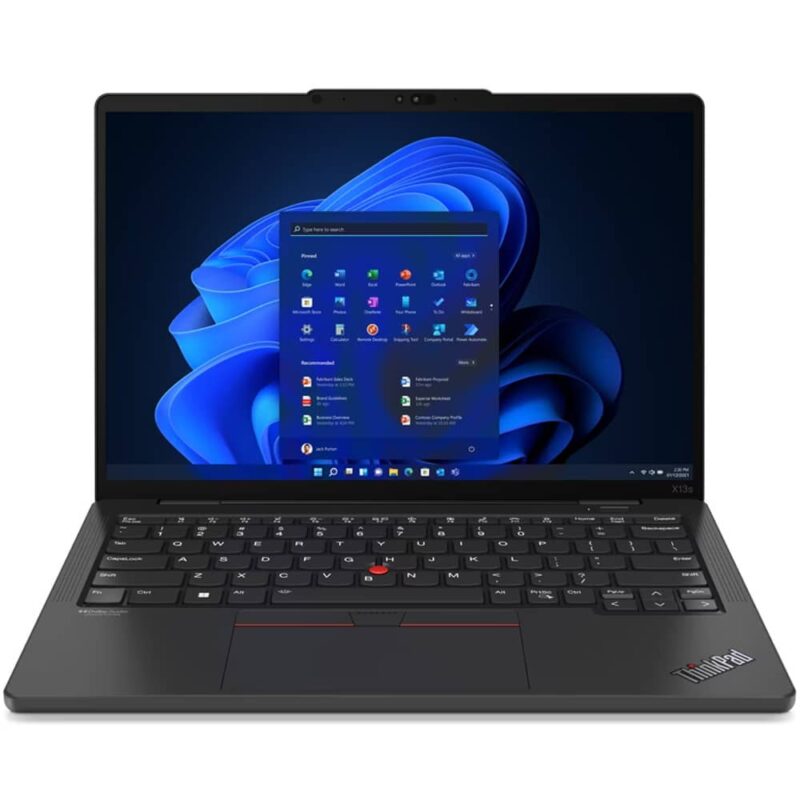 Лаптоп Lenovo ThinkPad X13s Gen 1 (21BX000FBM), осемядрен Qualcomm Snapdragon 8cx Gen 3 3.0GHz, 13.3″ (33.78cm) WUXGA IPS Anti-Glare дисплей, 32GB LPDDR4X, 1TB SSD NVMe, 2x USB 3.2 Gen 2 Type-C, Windows 11 Pro, 5G, 1.06kg Намаления и отстъпки ЧеренПетък 3