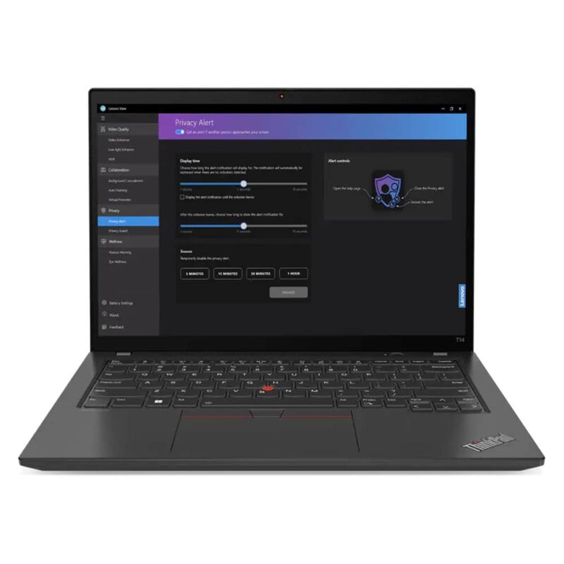 Лаптоп Lenovo ThinkPad T14 Gen 4 (21HD004ABM), десетядрен Intel Core i5-1335U 1.3/4.6GHz, 14″ (35.56cm) WUXGA Anti-Glare дисплей (HDMI), 16GB DDR5, 512GB SSD NVMe, 1x Thunderbolt, 2x USB 3.2 Gen 1, Windows 11 Pro, 1.36kg Намаления и отстъпки ЧеренПетък 3