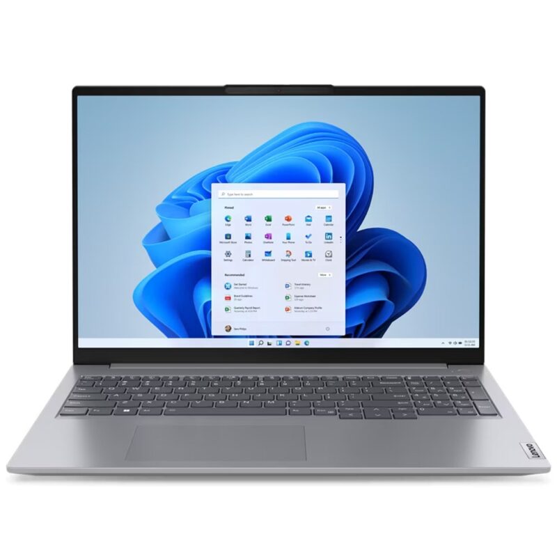 Лаптоп Lenovo ThinkBook 16 G6 ABP (21KK003SBM), четириядрен AMD Ryzen 3 7330U 2.3/4.3GHz, 16″ (40.64cm) WUXGA Anti-Glare дисплей, (HDMI), 16GB DDR4, 512GB SSD NVMe, 2x USB 3.2 Gen 2 Type-C, No OS, 1.7kg Намаления и отстъпки ЧеренПетък 3