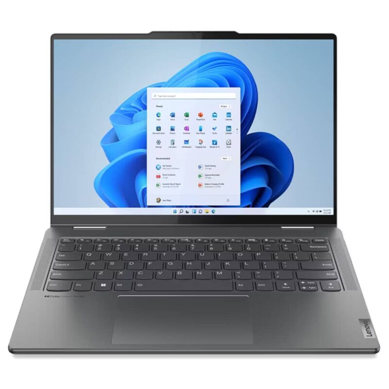 Лаптоп Lenovo Yoga 7 14IRL8 (82YL008CRM)(сив), дванадесетядрен Intel Core i7-1360P 2.2/5.0GHz, 14″ (35.56cm) WUXGA 400nits Touch дисплей (Thunderbolt), 16GB LPDDR5, 1TB SSD NVMe, 1x USB 3.2 Gen1, Windows 11 Home, 1.49kg Намаления и отстъпки ЧеренПетък 2