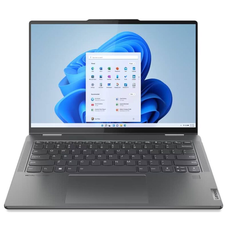 Лаптоп Lenovo Yoga 7 14ARP8 (82YM001VBM)(сив), осемядрен AMD Ryzen 7 7735U 2.7/4.75GHz, 14″ (35.56cm) WUXGA Touch дисплей (HDMI), 16GB LPDDR5, 1ТB SSD NVMe, 1x USB 3.2 Gen2 Type-C, Thunderbolt 4, Windows 11 Home, 1.49kg Намаления и отстъпки ЧеренПетък 3