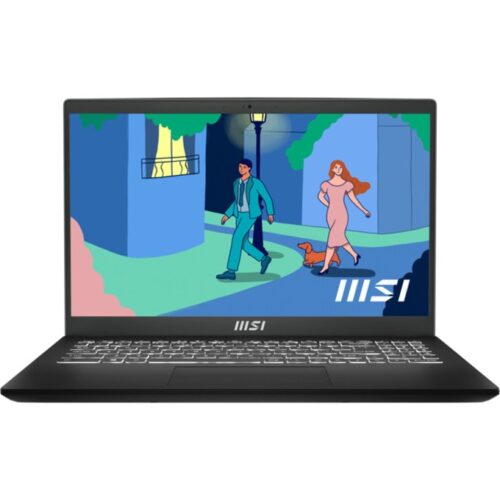 Лаптоп MSI Modern 15 B12MO (9S7-15H112-844), десетядрен Intel Core i5-1235U 1.3/4.4GHz, 15.6" (39.62cm) Full HD IPS дисплей, (HDMI), 16GB DDR4, 512GB SSD NVMe, 1x USB 3.2 Gen 2 Type-C, No OS, 1.7kg