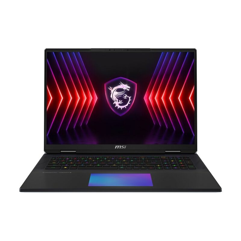 Лаптоп MSI Titan 18 HX A14VHG (9S7-182221-091), двадесет и четириядрен Intel Core i9-14900HX 1.6/5.8GHz, 18″ (45.72cm) Ultra HD+ 120Hz IPS HDR 1000 дисплей & NVIDIA RTX 4080 12GB, 64GB DDR5, 2TB SSD NVMe, 2x … Намаления и отстъпки ЧеренПетък 3