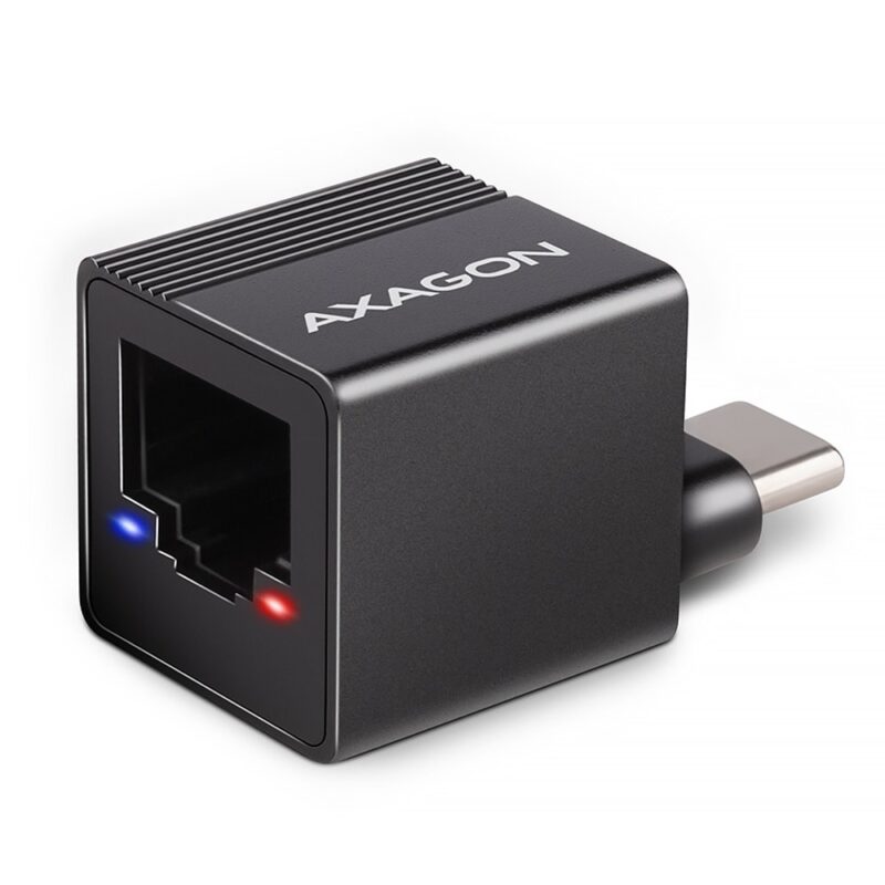 Мрежови адаптер AXAGON ADE-MINIC, от USB-C(м) към 1x 10/100/1000 RJ45, черен Намаления и отстъпки ЧеренПетък 3