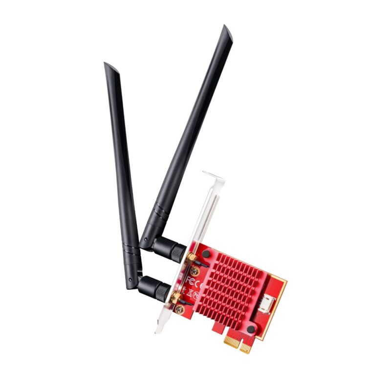 Мрежова карта Cudy WE3000S, от PCI-E към Wi-Fi AX/Bluetooth 5.2, червена Намаления и отстъпки ЧеренПетък 3