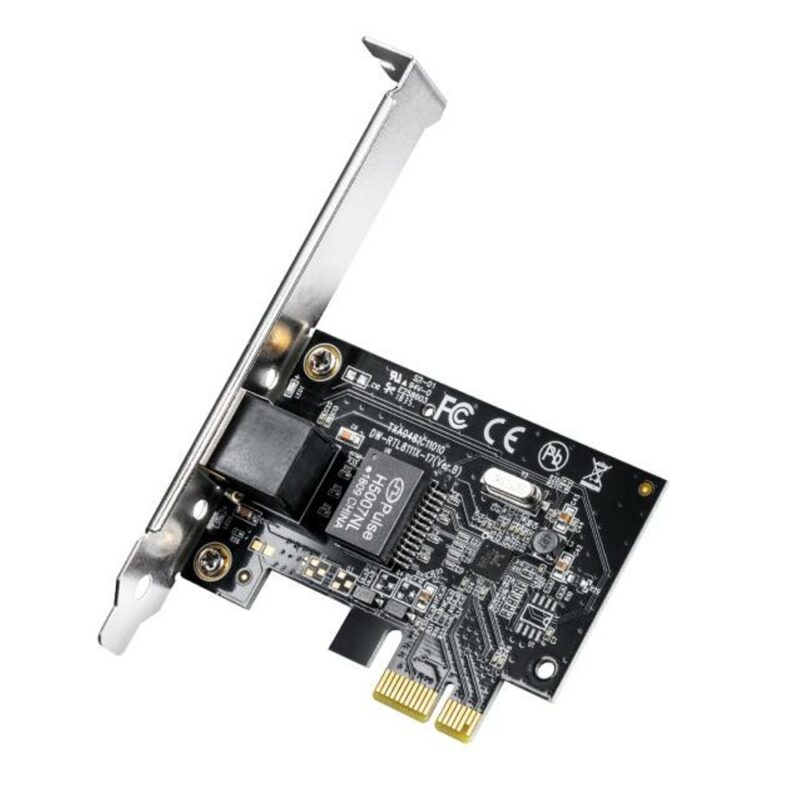 Мрежови адаптер Cudy PE10, от PCIe(м) към 10/100/1000 RJ-45(ж), черен Намаления и отстъпки ЧеренПетък 2