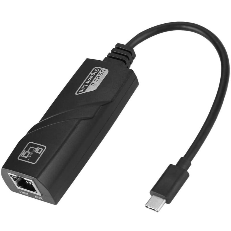 Мрежови адаптер Estillo UL-30-C1-10-4, от USB Type C 3.1(м) към 10/100/1000 RJ-45, черен Намаления и отстъпки ЧеренПетък 2