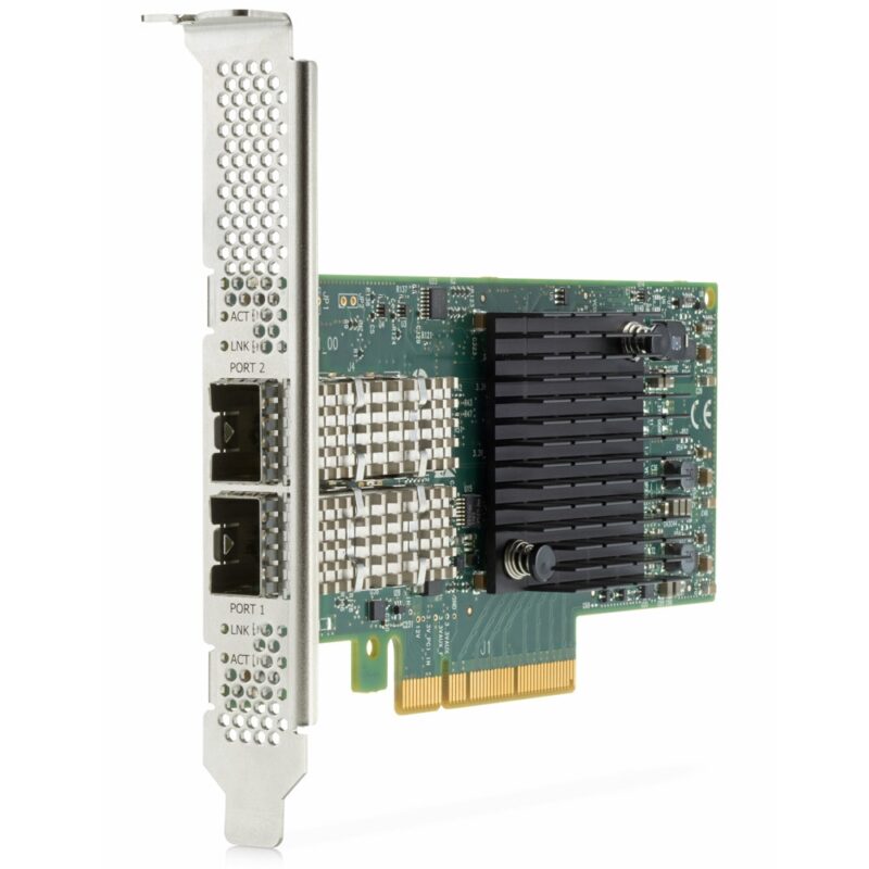 Мрежови адаптер HPE Mellanox MCX512F-ACHT, от PCI-E 3.0 x16 към 2x 25Gbps SFP28(ж) Намаления и отстъпки ЧеренПетък 3