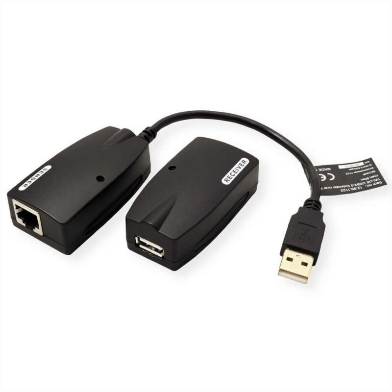 Мрежови адаптер Roline 12.99.1123, от USB Type A(м) към RJ-45 cat5e/cat6(ж) 480Mbit/s, черен Намаления и отстъпки ЧеренПетък 3