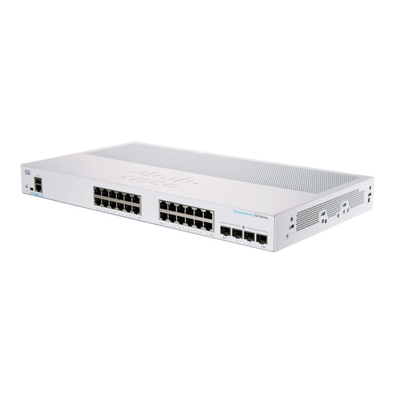 Суич Cisco CBS350, 10Gbps, 24 порта, 20x 10G SFP+, 4x 10G copper/SFP+ combo Намаления и отстъпки ЧеренПетък 3