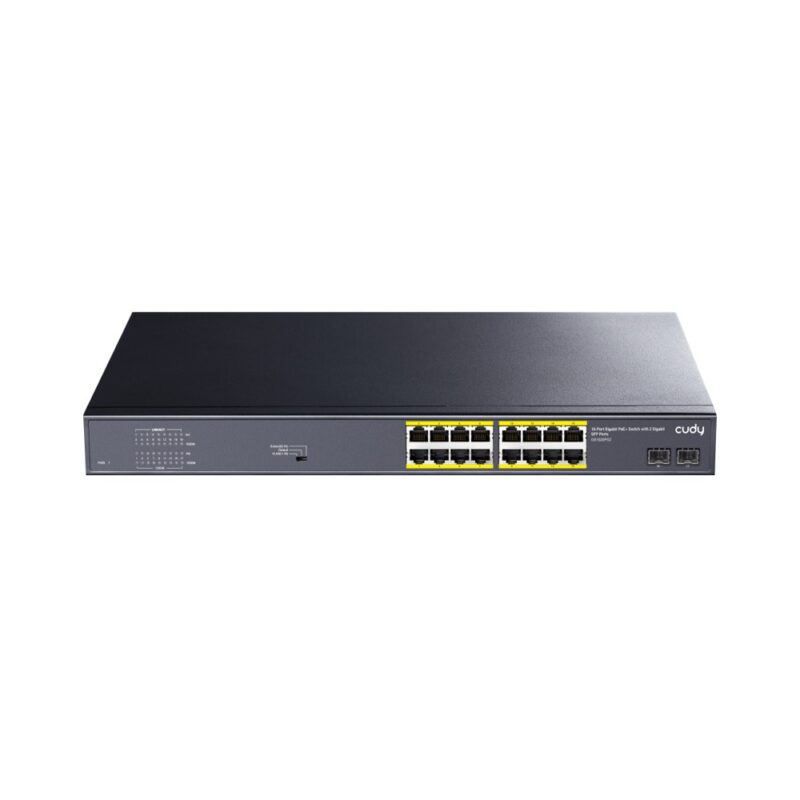 Суич Cudy GS1020PS2, 52000 Mbps, 18 порта, 16x 10/100/1000 Mbps RJ-45, 2x SFP 100/100/1000 Mbps Намаления и отстъпки ЧеренПетък 3