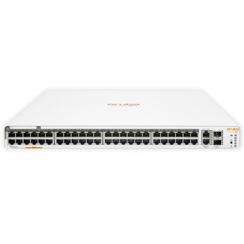 Суич HPE Aruba Instant On 1960 JL809A, 10000 Mbps, 50 порта, 48x 10/100/1000Mbps RJ45 PoE, 2x SFP+ 10GbE, 2x 10Gbps Base-T Намаления и отстъпки ЧеренПетък 3