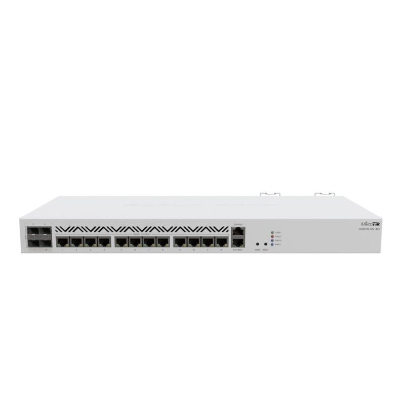 Суич MikroTik CCR2116-12G-4S+, 1000 Mbps, 16 порта, 12x 10/100/1000 LAN, 4x SFP+ Намаления и отстъпки ЧеренПетък 3