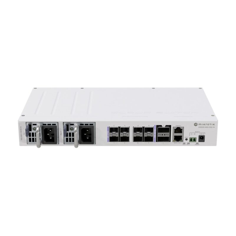 Суич Mikrotik CRS510-8XS-2XQ-IN, 11 порта, 1x 10/100Mbps RJ-45, 8x 25G SFP28, 2x 100G QSFP28 Намаления и отстъпки ЧеренПетък 3