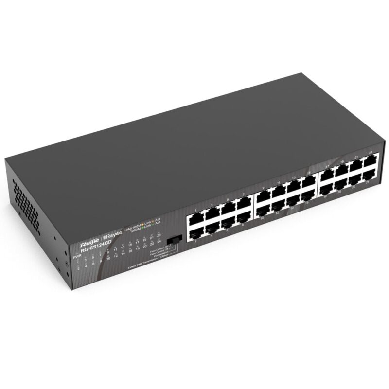 Суич Ruijie RG-ES124GD, 48000 Mbps, 24 порта, 24x 10/100/1000BASE-T Намаления и отстъпки ЧеренПетък 3