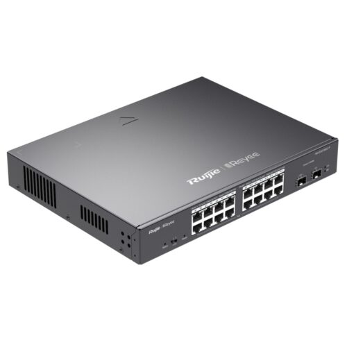 Суич Ruijie RG-ES218GC-P, 36000 Mbps, 18 порта, 16x PoE+, 16x 10/100/1000BASE-T, 2x 1000BASE-X SFP Намаления и отстъпки ЧеренПетък