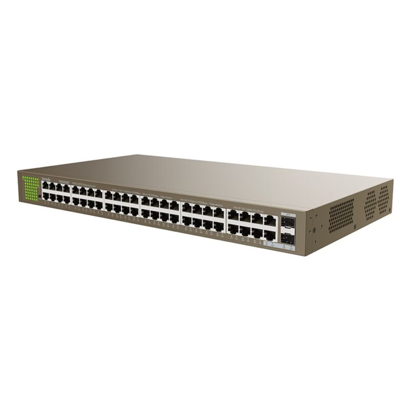 Суич Tenda TEG1050F, 50x порта, 1000Mbps, 50x 10/100/1000 RJ-45, 2x 10/100/1000 Base-X SFP Намаления и отстъпки ЧеренПетък 3