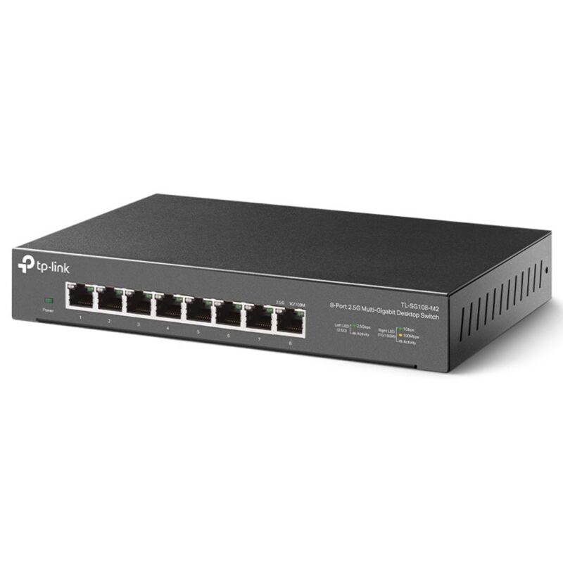 Суич TP-Link TL-SG108-M2, 8 порта, 2500 Mbps, 8-port 10/100/2500 Base-T RJ45 Намаления и отстъпки ЧеренПетък 3