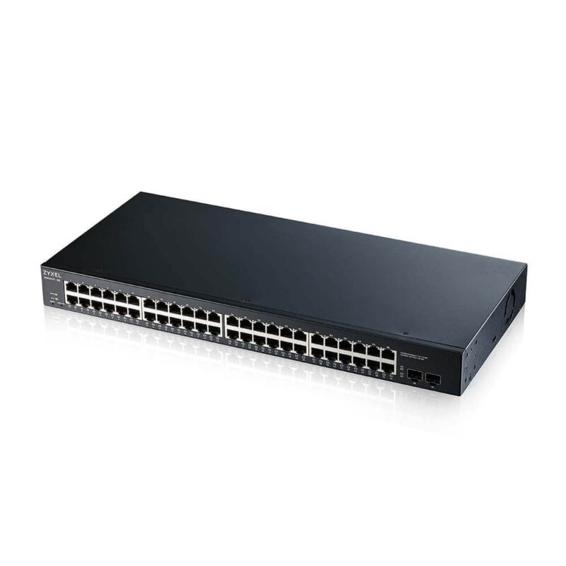 Суич ZyXEL GS1900-48 v2, 50 портa, 48x 10/100/1000 RJ-45 PoE+, 2x SFP Намаления и отстъпки ЧеренПетък 3