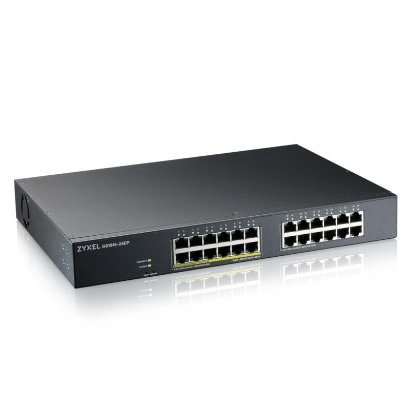 Суич Zyxel GS1915-24EP, 24 порта, 1000 Mbps, 24x 10/100/1000 Mbps RJ45 PoE Намаления и отстъпки ЧеренПетък 3