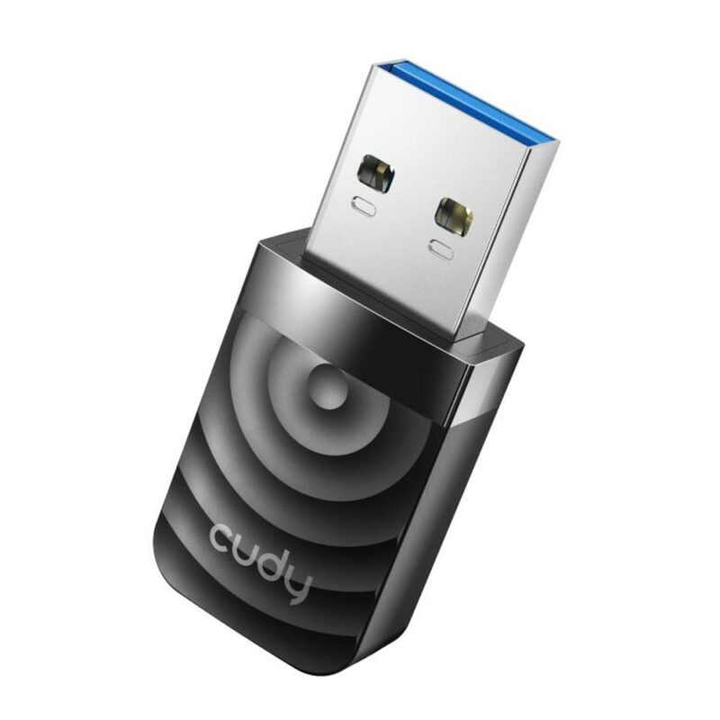 Мрежови адаптер Cudy WU1300S, 1300Mbps, 2.4 GHz (400 Mbps)/ 5 GHz (867 Mbps), USB, черен Намаления и отстъпки ЧеренПетък 3