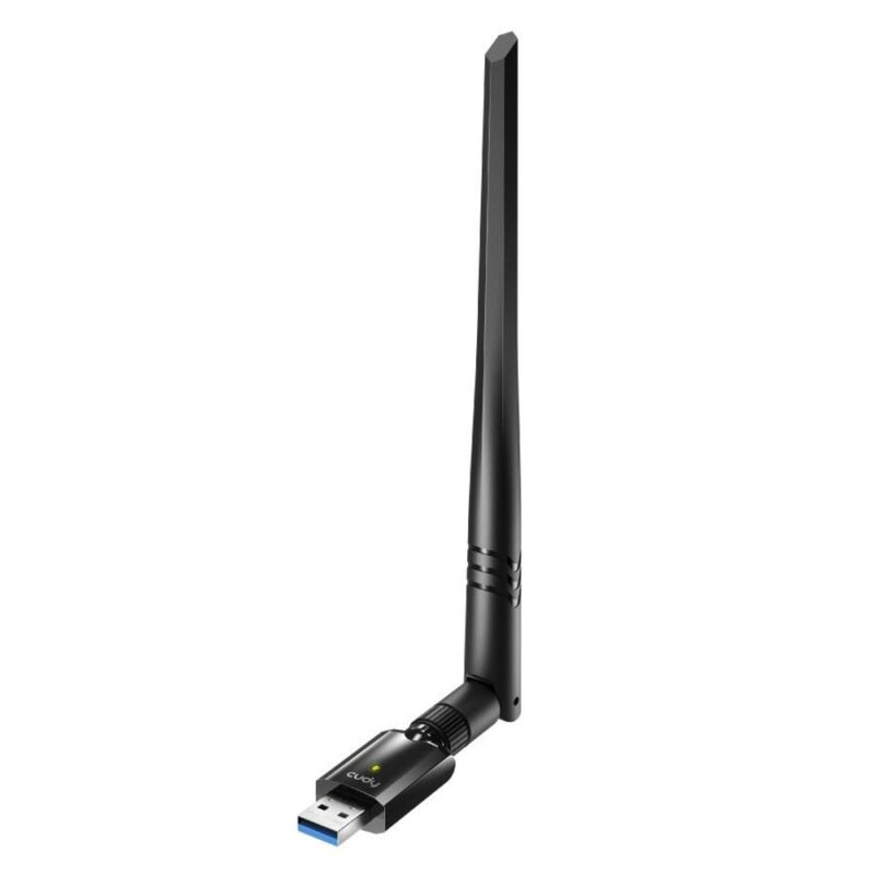 Мрежови адаптер Cudy WU1400, 1400Mbps, 2.4 GHz (400 Mbps)/ 5 GHz (867 Mbps), USB, черен Намаления и отстъпки ЧеренПетък 2