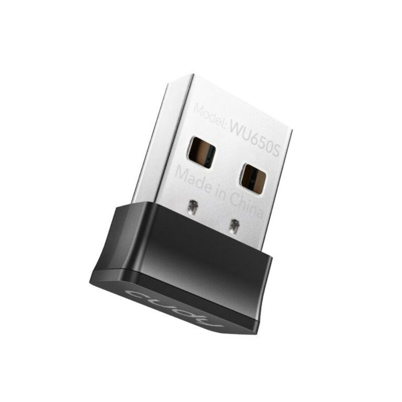Мрежови адаптер Cudy WU650S, 600Mbps, 2.4GHz (200 Mbps)/ 5.0GHz (433 Mbps), USB, черен Намаления и отстъпки ЧеренПетък 3