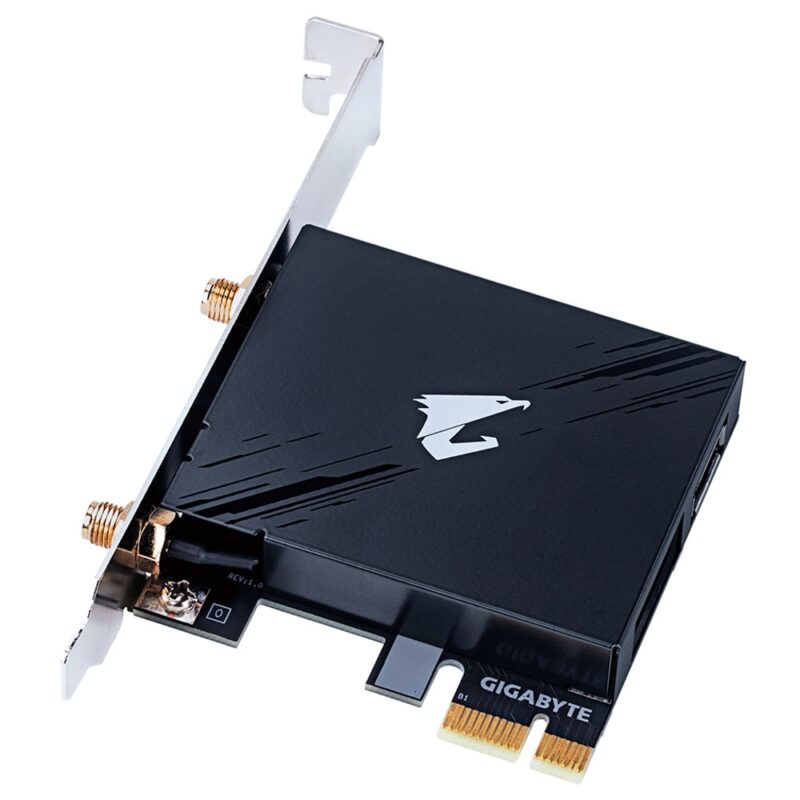 Мрежови адаптер Gigabyte Aorus GC-WIFI7, 5800Mbps, Wireless BE, 2.4GHz/5GHz/6GHz, PCIe x1, Wi-Fi 7, Bluetooth 5.3, 2Tx2R антена Намаления и отстъпки ЧеренПетък 3
