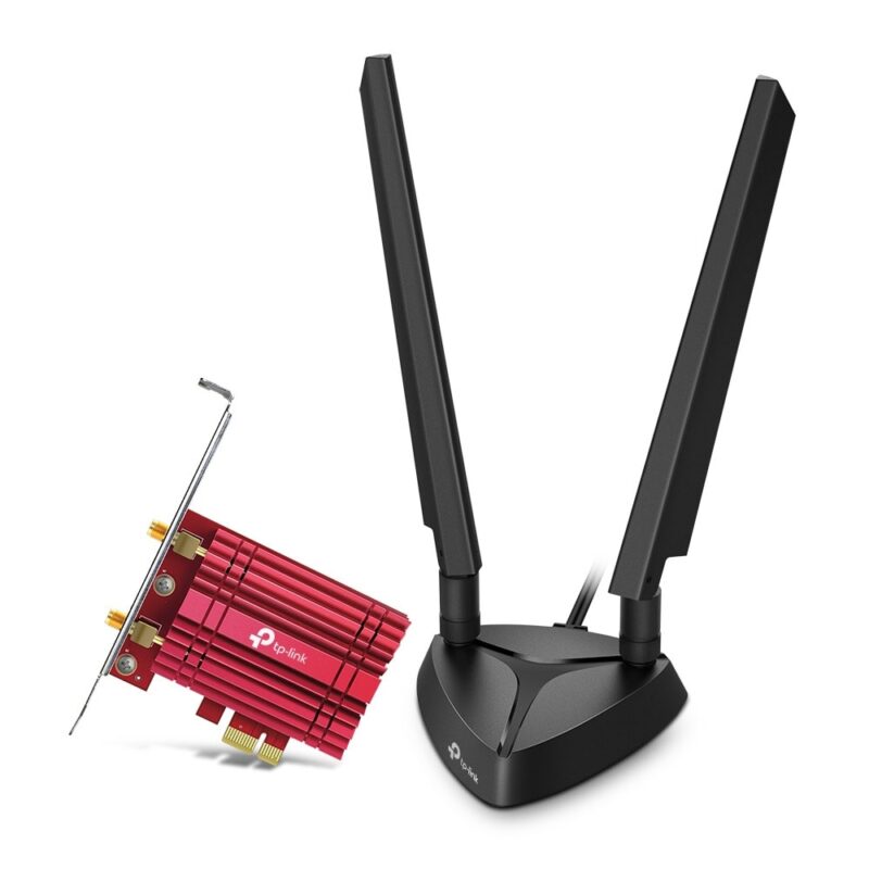 Мрежови адаптер TP-Link Archer TXE75E, 5400Mbps, Wireless AX, PCI-E, Bluetooth 5.3, за стрийминг, усъвършенствана сигурност Намаления и отстъпки ЧеренПетък 3