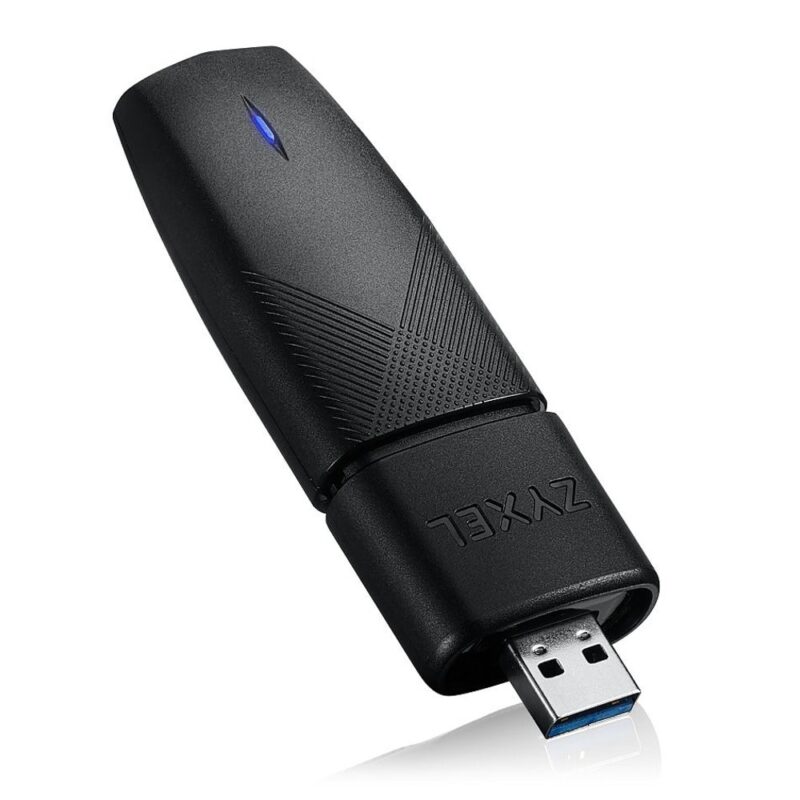 Мрежови адаптер ZyXEL NWD7605, 1800Mbps, 2.4Ghz (574 Mbps)/5GHz (1200 Mbps), Wireless AX, USB 3.0, 2x вътрешни антени Намаления и отстъпки ЧеренПетък 3