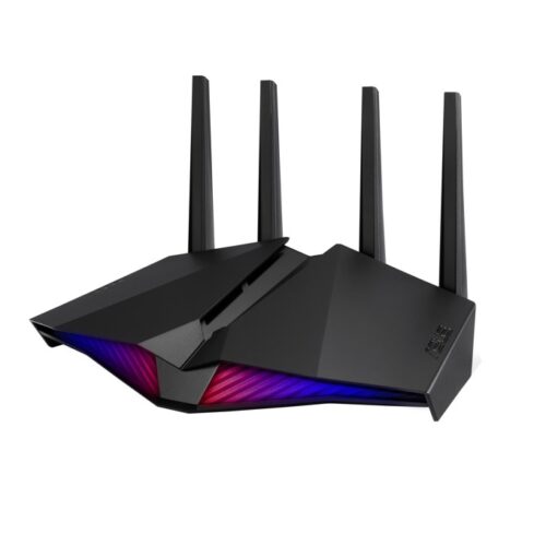 Рутер Asus RT-AX82U AX5400, 5400 Mbps, 2.4GHz(574Mbps)/5GHz(4804Mbps), Wireless AX, 4x RJ-45, 1x WAN, 4x външни антени, USB 3.2 Gen 1 Намаления и отстъпки ЧеренПетък