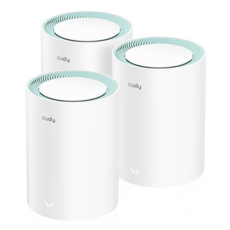 Безжична Wi-Fi система Cudy M1300, 1200Mbps, 2.4GHz (300Mbps)/5GHz (867Mbps), Wireless AC, 1x LAN 100/1000, 1x WAN 100/1000, 2 вътрешни антени, 3 бр. Намаления и отстъпки ЧеренПетък 3