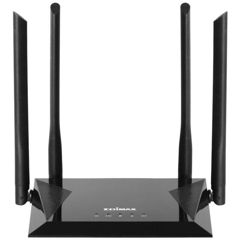 Рутер Edimax BR-6476AC, 1200Mbps, 2.4GHz (300Mbps)/ 5GHz (867Mbps), Wireless AC, 4x LAN 10/100/1000Mbps, 1x WAN 10/100/1000Mbps, 4x външни антени Намаления и отстъпки ЧеренПетък 3