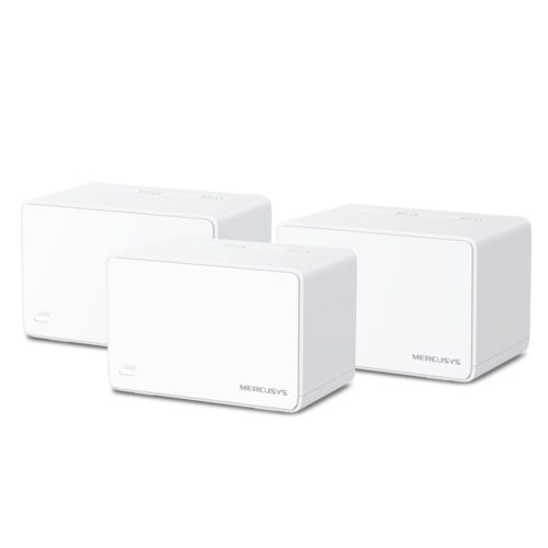 Безжична Wi-Fi система Mercusys Halo H80X, 3000Mbps, 2.4GHz(574Mbps)/5GHz(2402Mbps), Wireless AX, 3x WAN/LAN Gigabit, 2бр. Намаления и отстъпки ЧеренПетък