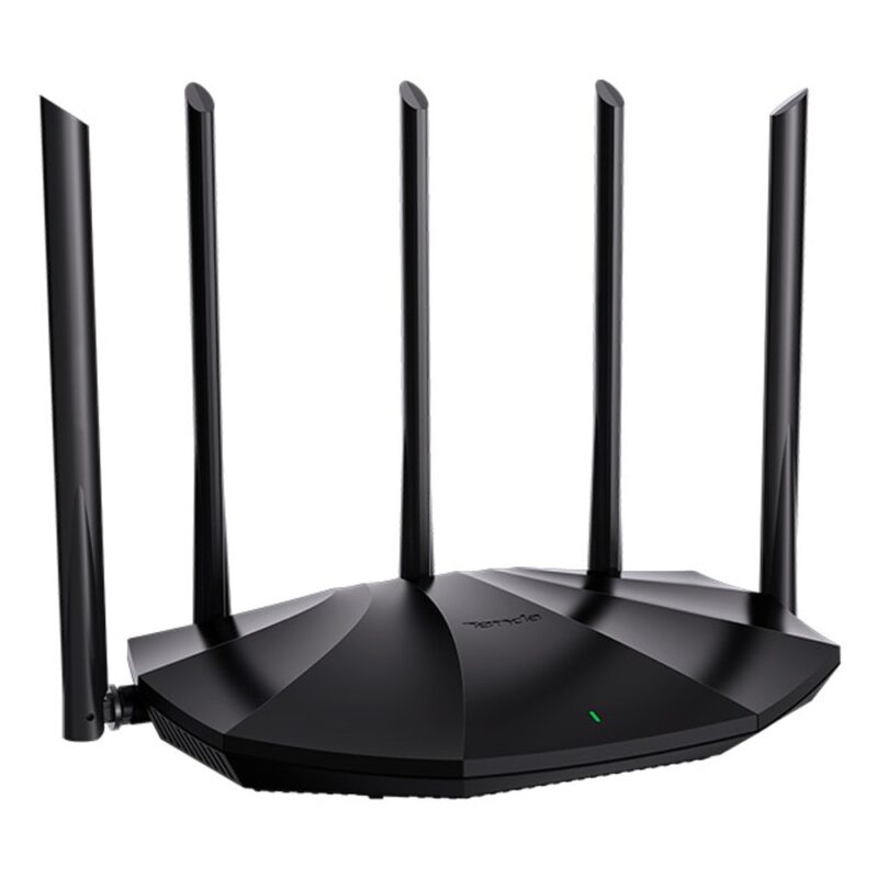 Рутер Tenda RX2 Pro, 1800Mbps, 2.4GHz(300 Mbps)/5GHz(1201 Mbps), Wireless AX, 3x 10/100/1000Mbps LAN, 1x 10/100/1000Mbps WAN, 5x външни антени Намаления и отстъпки ЧеренПетък 3