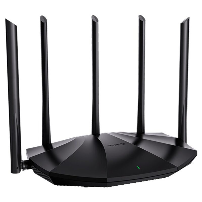 Рутер Tenda TX2 PRO, 1500Mbps, 2.4GHz 300Mbps/5GHz 1201Mbps, Wireless AX, 3x LAN 10/100/1000Mbps, 1x WAN 10/100/1000Mbps, 5 външни антени Намаления и отстъпки ЧеренПетък 3