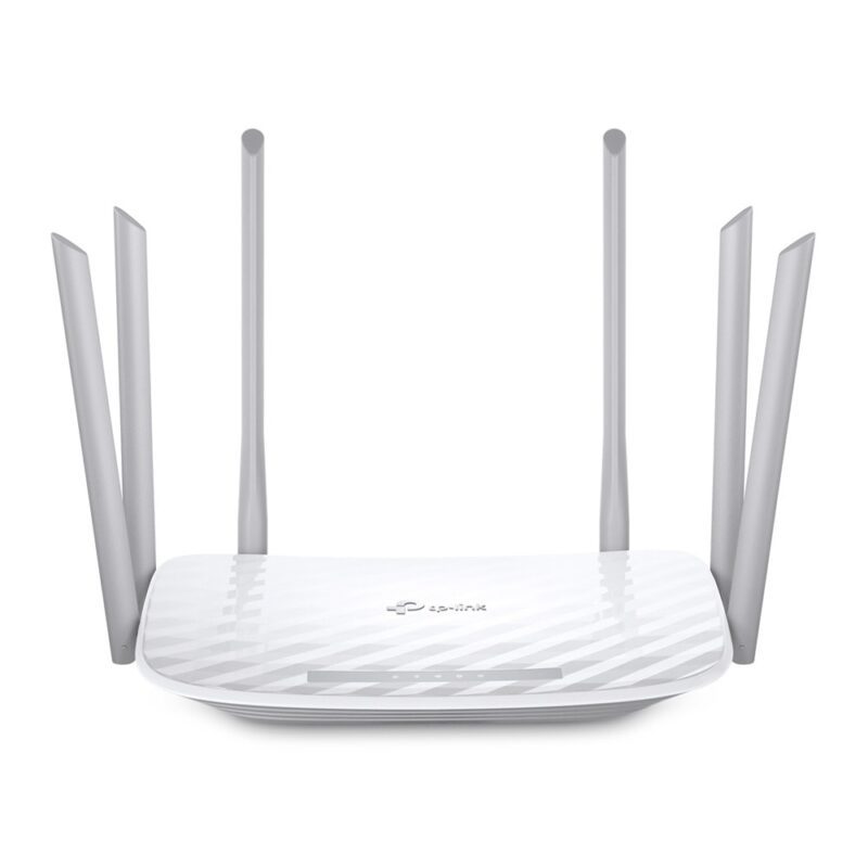 Рутер TP-Link Archer C86, 1900 Mbps, 2.4GHz(600Mbps)/5GHz(1300Mbps), Wireless AC, 4x LAN 10/100/1000, 1x WAN 10/100/1000, 6x фиксирани външни антени Намаления и отстъпки ЧеренПетък 3